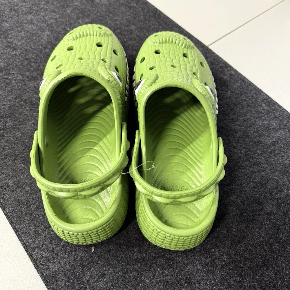 Kids Green Crocodile Clogs Shoes Youth J2 Novelty Slip On Sandals Alligator